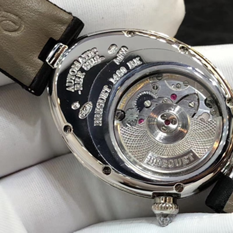 Top-tier watch Breguet women's real diamond leather strap watch movement picture