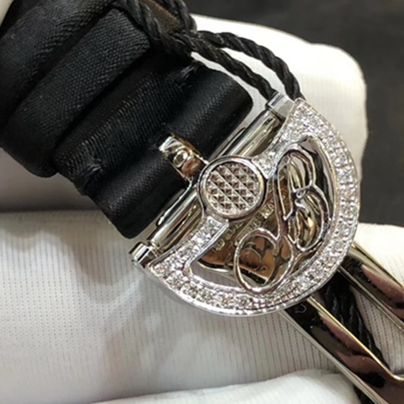 Top-tier watch Breguet women's real diamond leather strap watch clasp picture