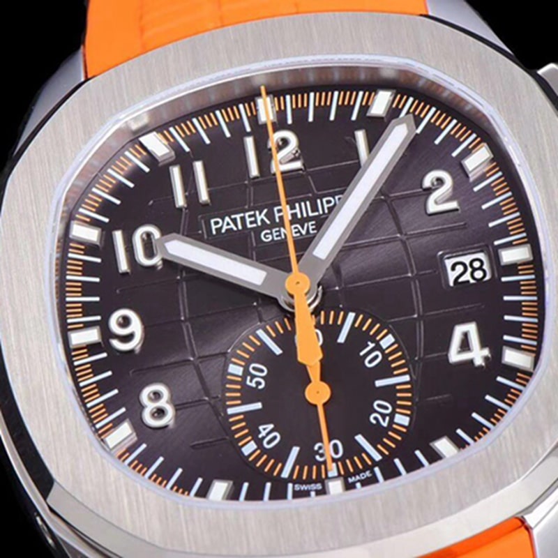 top-tier watch new Patek Philippe men's black dial fashion grenade chronograph watch front view