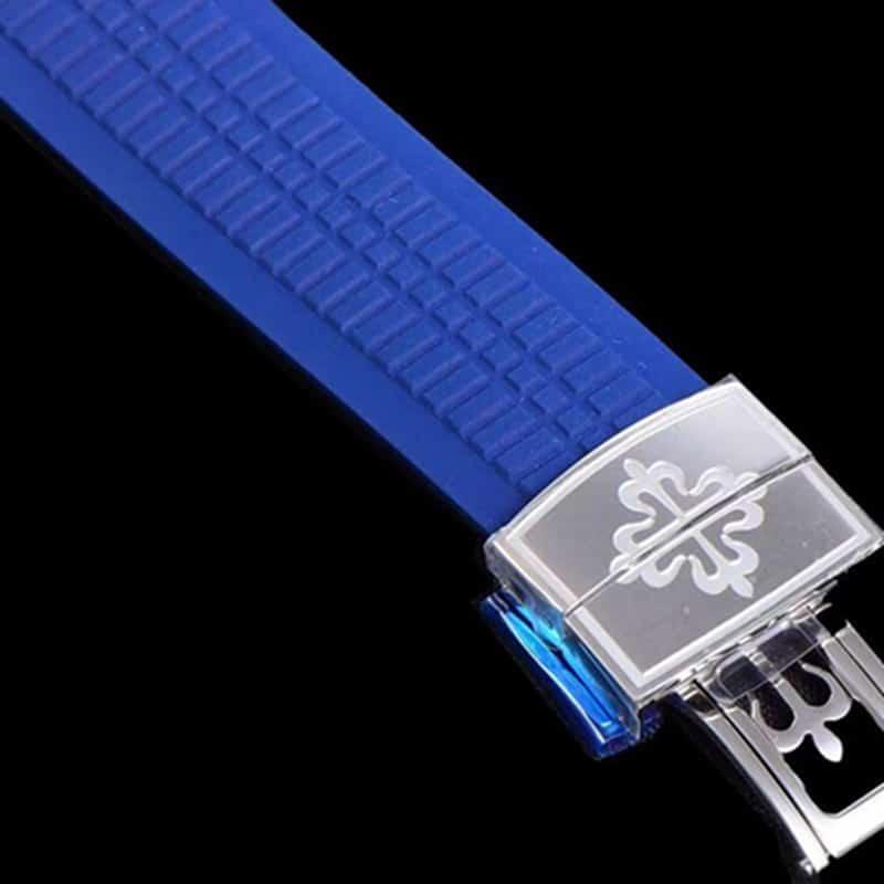 top-tier watch new Patek Philippe men's blue dial fashion grenade chronograph watch clasp picture