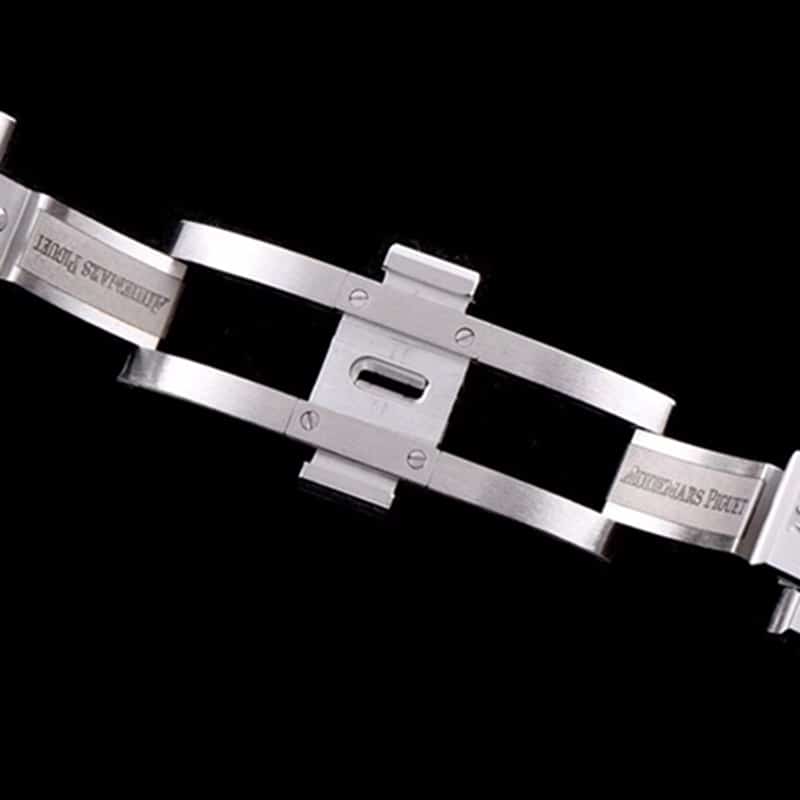 top-tier watch Audemars Piguet men's blue dial mechanical steel bracelet watch clasp picture