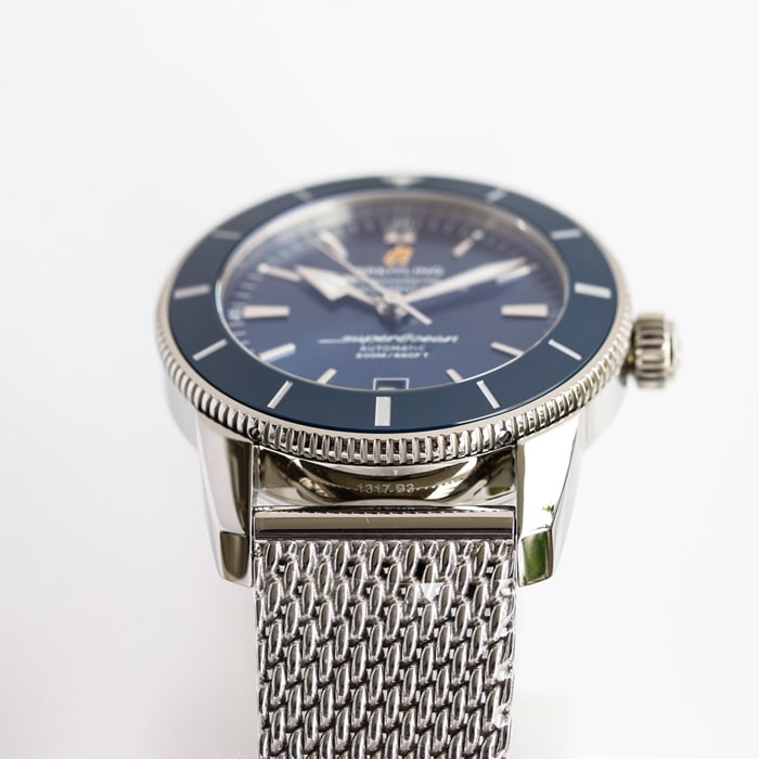 top-tier watch Breitling men's blue dial super ocean culture mechanical watch detail shots