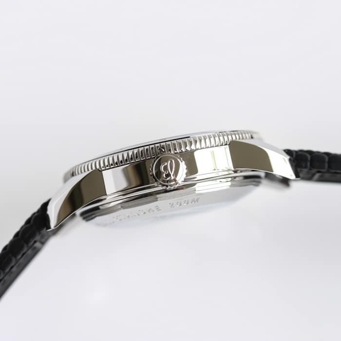 Top Breitling men's white dial Superocean Heritage mechanical watch side view