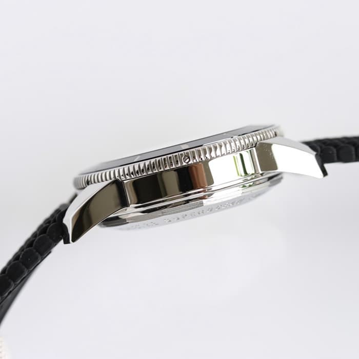 Top Breitling men's white dial Superocean Heritage mechanical watch side view
