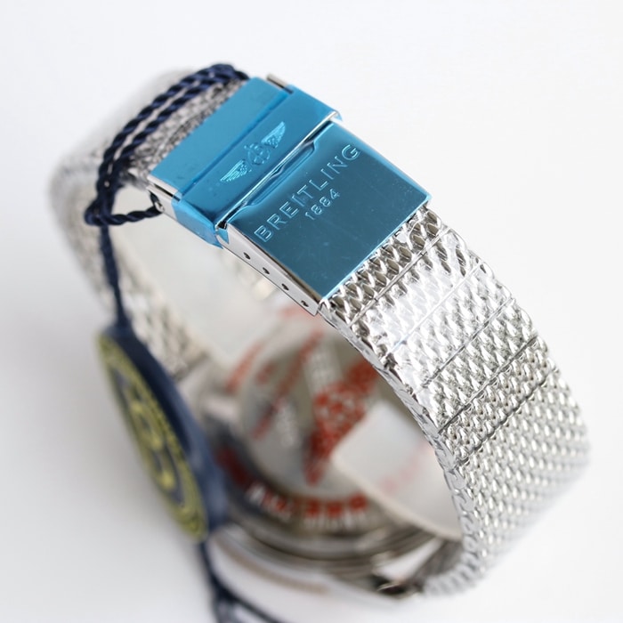 top-tier watch Breitling men's blue dial super ocean culture mechanical watch clasp picture
