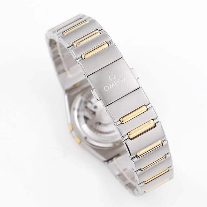 Top collectible watches Omega Women's White Plate Constellation Series Steel Strap Watch Buckle Figure