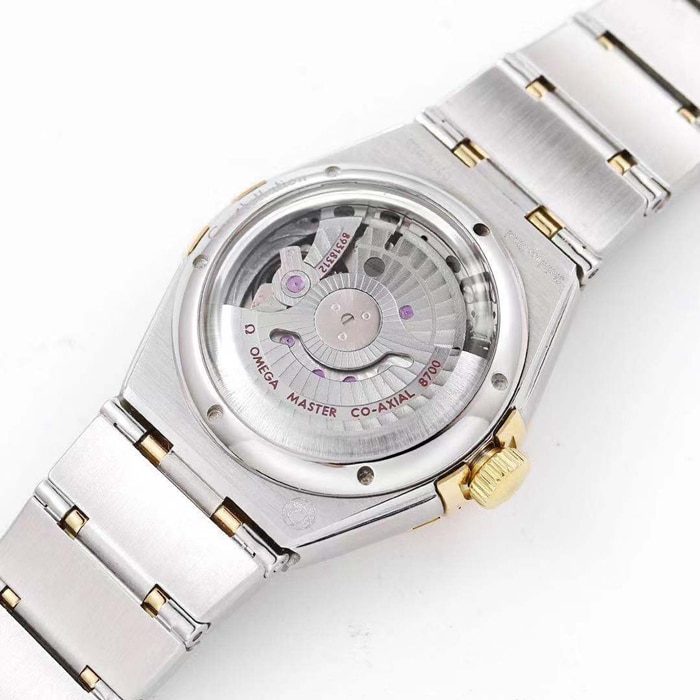 Top collectible watches Omega Women's White Plate Constellation Series Steel Strap Wristwatch Movement Diagrams