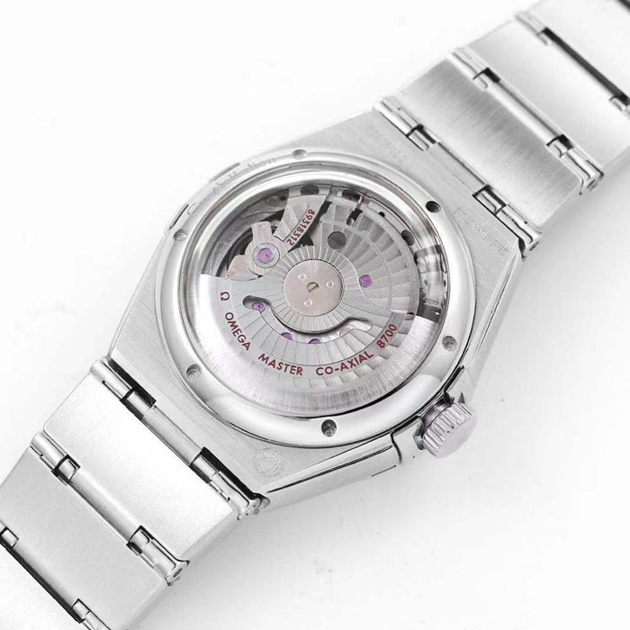 Top collectible watches Omega Women's White Plate Constellation Series Steel Strap Wristwatch Movement Diagrams