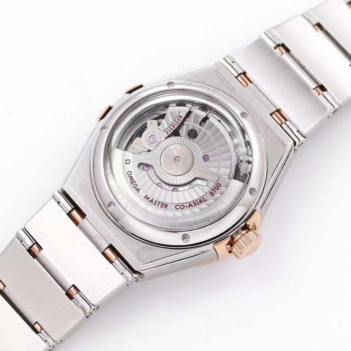 Top collectible watches Omega Women's White Plate Constellation Series Steel Strap Wristwatch Movement Diagrams