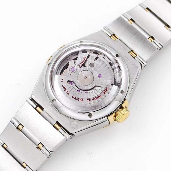Top collectible watches Omega Women's White Plate Constellation Series Steel Strap Wristwatch Movement Diagrams