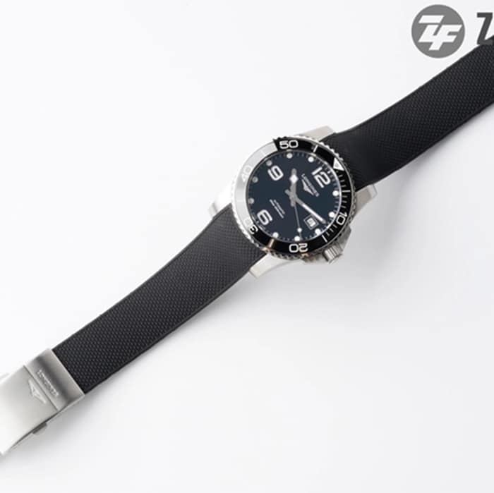 top-tier watch Longines men's black dial Concas series leather strap watch front view