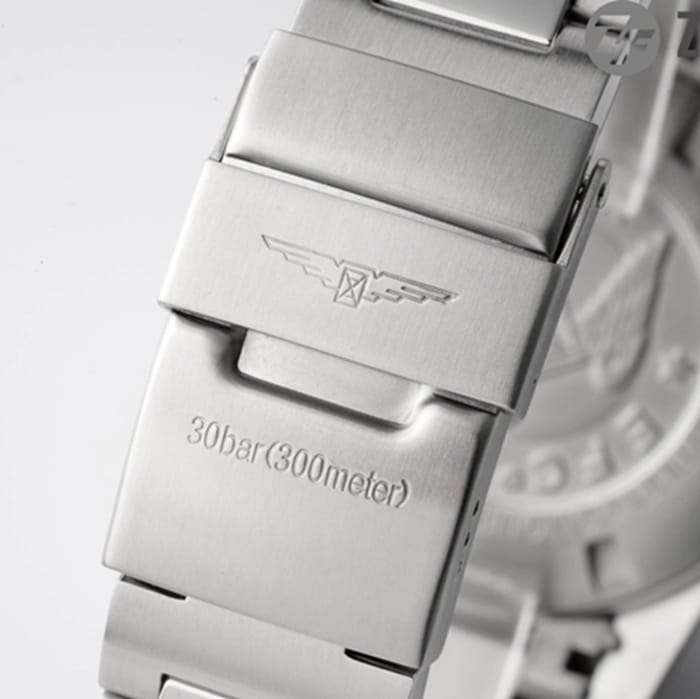 top-tier watch Longines men's green dial Concas series mechanical steel bracelet watch clasp picture