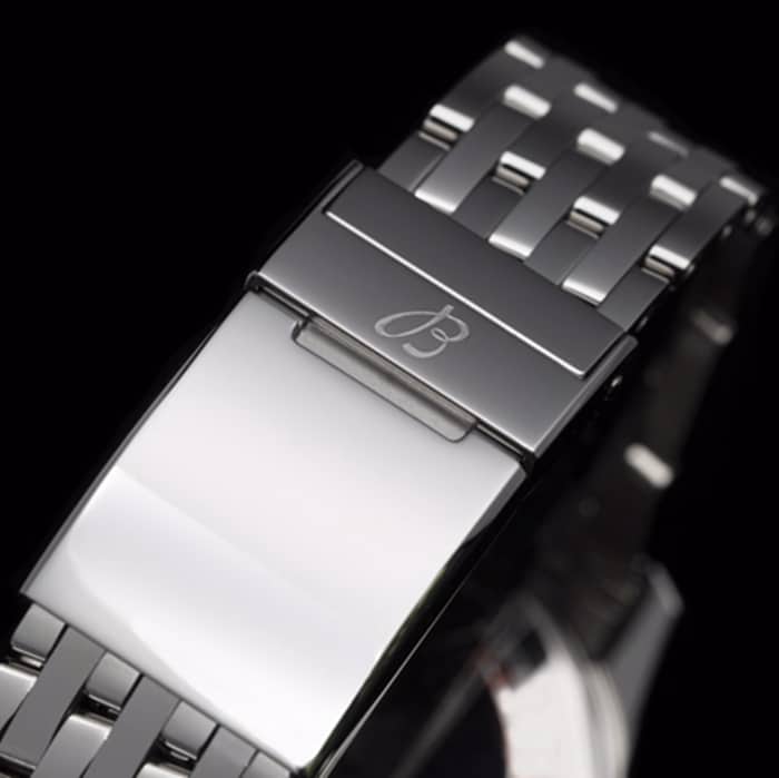 top-tier watch Breitling men's white dial aviation chronograph1 series steel bracelet watch clasp picture