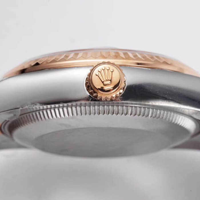 top-tier watch Rolex men's brown plate Oyster Perpetual Datejuststeel bracelet watch side view