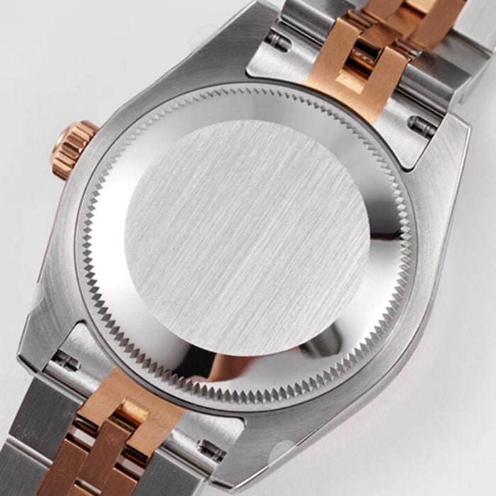Top-tier watch Rolex men's gray plate Oyster Perpetual Datejust 31mm series steel bracelet watch back cover picture