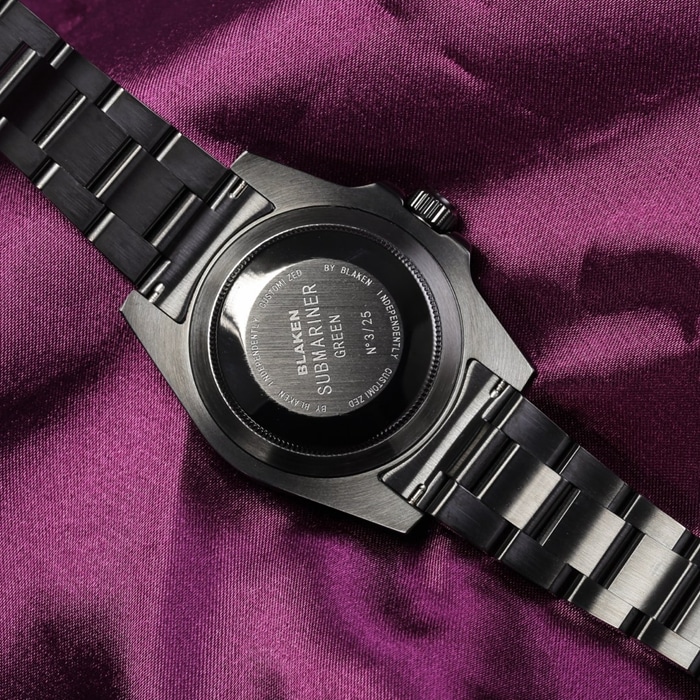 top-tier watch Rolex men's black dial Submariner series steel bracelet watch back cover watch