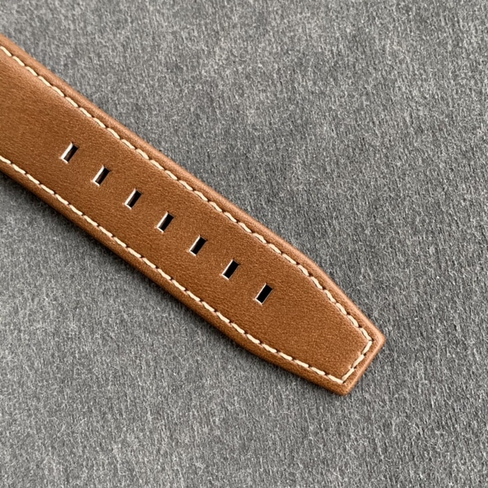 top-tier watch Longines men's white dial pioneer series leather strap watch bracelet picture