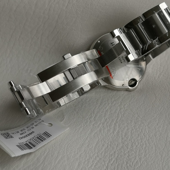 top-tier watch Cartier men's blue dial blue balloon mechanical steel bracelet watch clasp picture