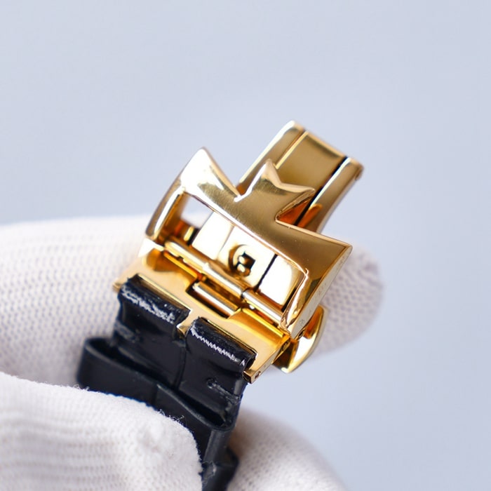 top-tier watch Vacheron Constantin men's white dial1955 series leather strap watch movement picture movement picture clasp picture