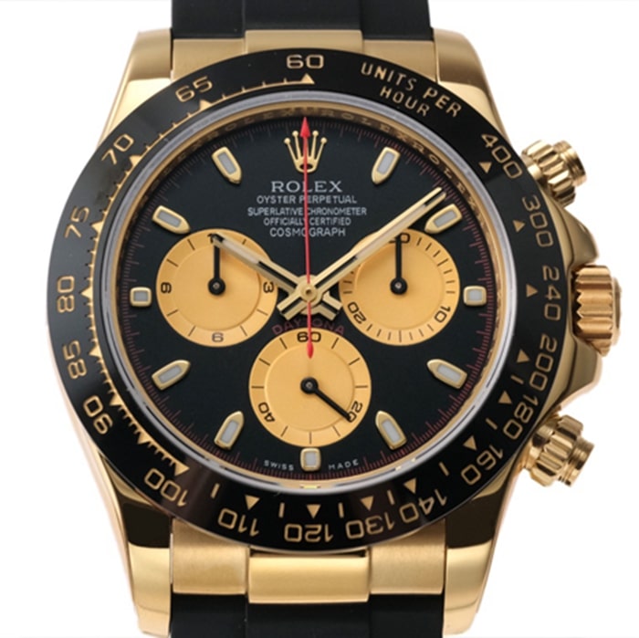 Top-tier watch Rolex men's black dial Cosmograph Daytona watch front view