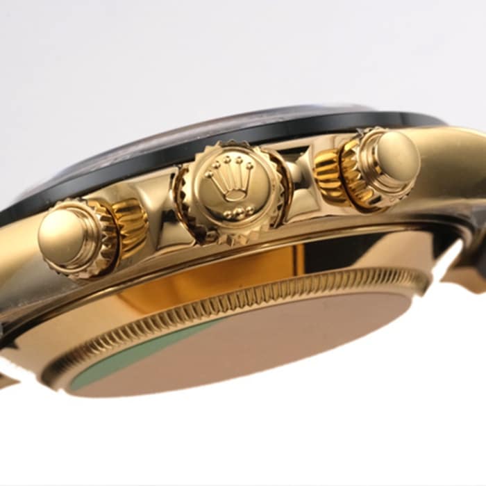 top-tier watch Rolex men's black dial Cosmograph Daytona watch side view