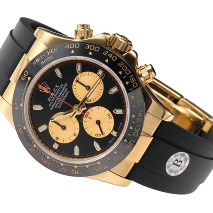 Top-tier watch Rolex men's black dial Cosmograph Daytona watch front view