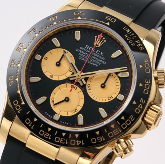 Top-tier watch Rolex men's black dial Cosmograph Daytona watch front view