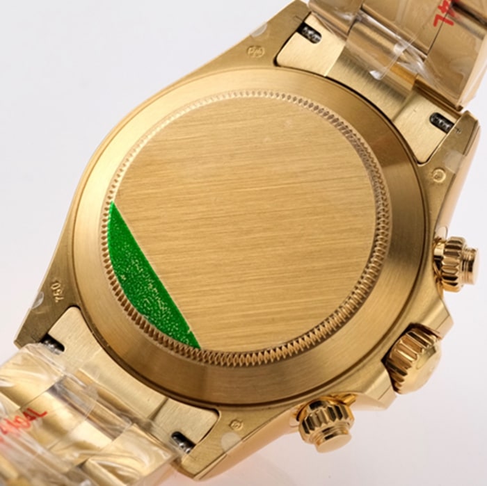 Top-tier watch Rolex men's gold plate Cosmograph Daytonasteel bracelet watch back cover picture