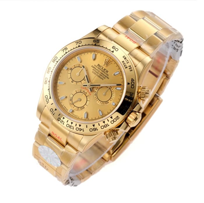 Top-tier watch Rolex men's gold plate Cosmograph Daytonasteel bracelet watch front view