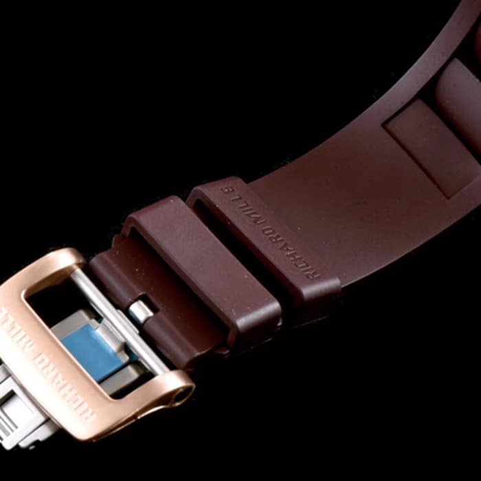 top-tier watch Richard Mille men's black dial automaticchronograph watch clasp picture