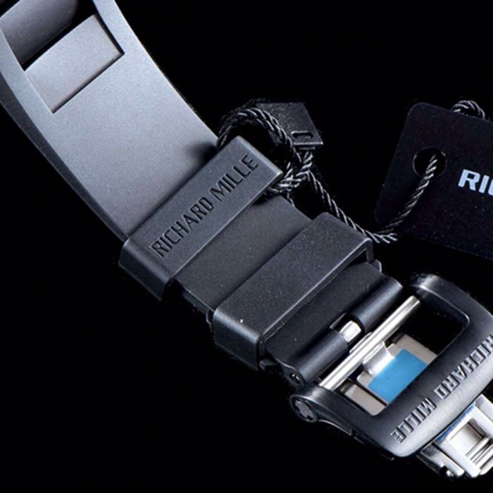 top-tier watch Richard Mille men's black dial automaticchronograph watch clasp picture