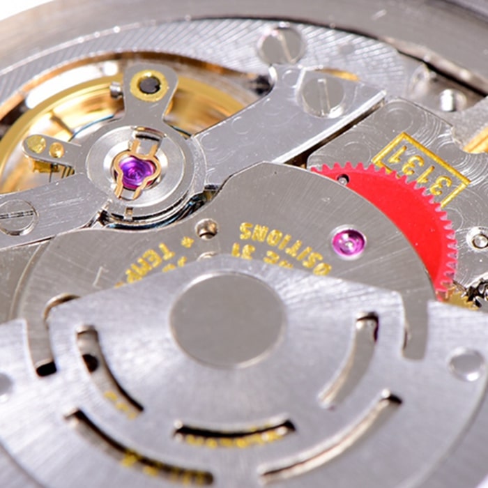 top-tier watch Rolex men's green dialsteel bracelet watch movement picture