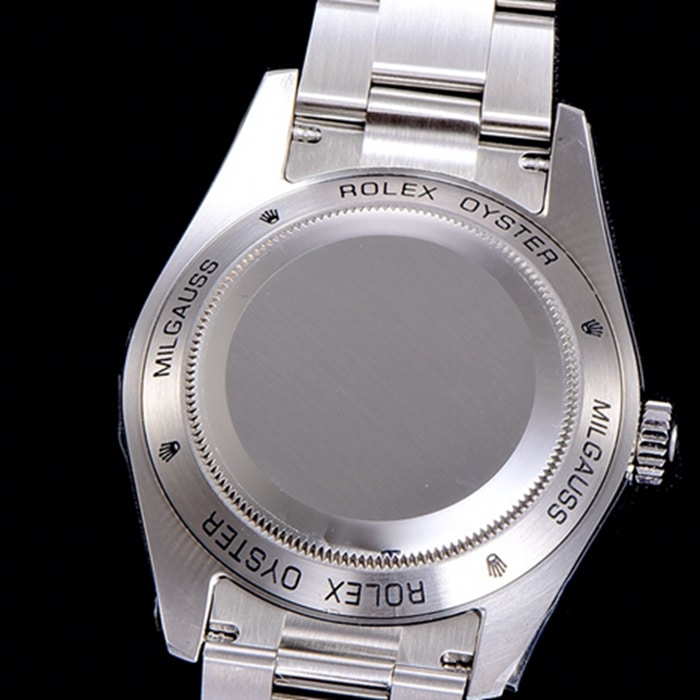 top-tier watch Rolex men's green dialsteel bracelet watch back cover picture