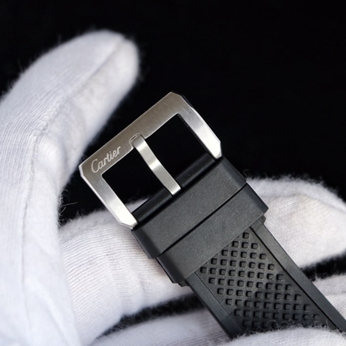top-tier watch Cartier men's blue dial Kalibo series automatic movement watch clasp picture