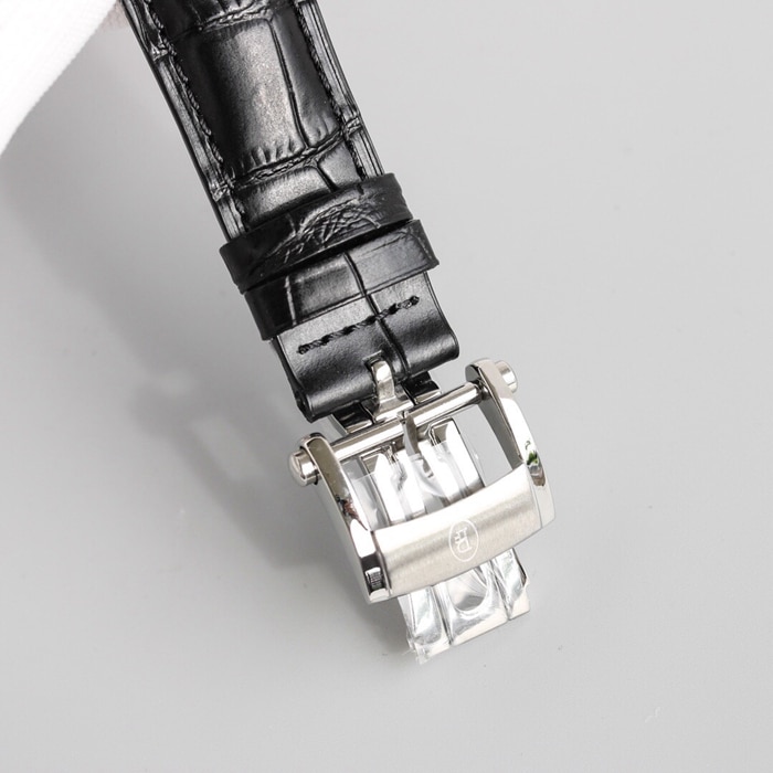 Top-tier watch Parmigiani Fleurier men's black dial KALPA series fully automatic movementleather strap watch clasp picture