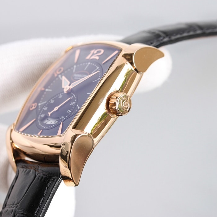 Top-tier watch Parmigiani Fleurier men's gold plate KALPA series fully automatic movementleather strap watch side view