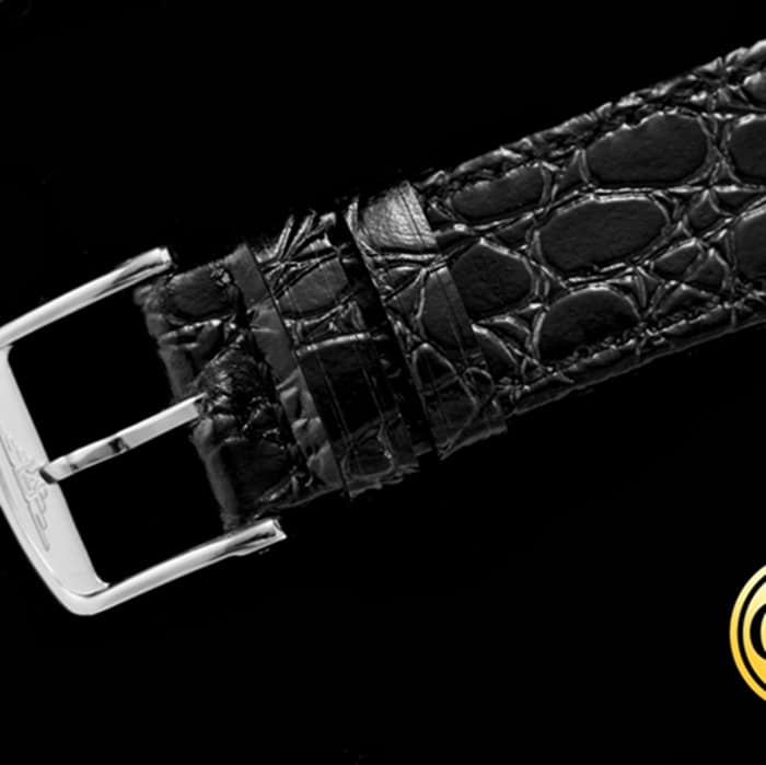 Top-tier watch Longines men's black dial black belt magnificent series watch clasp picture