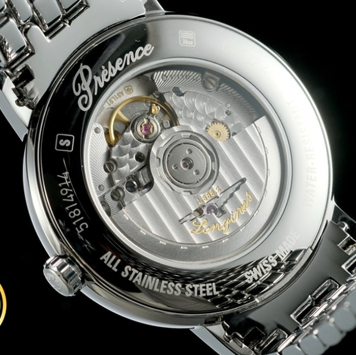 top-tier watch Longines men's blue dialsteel bracelet magnificent series watch movement picture