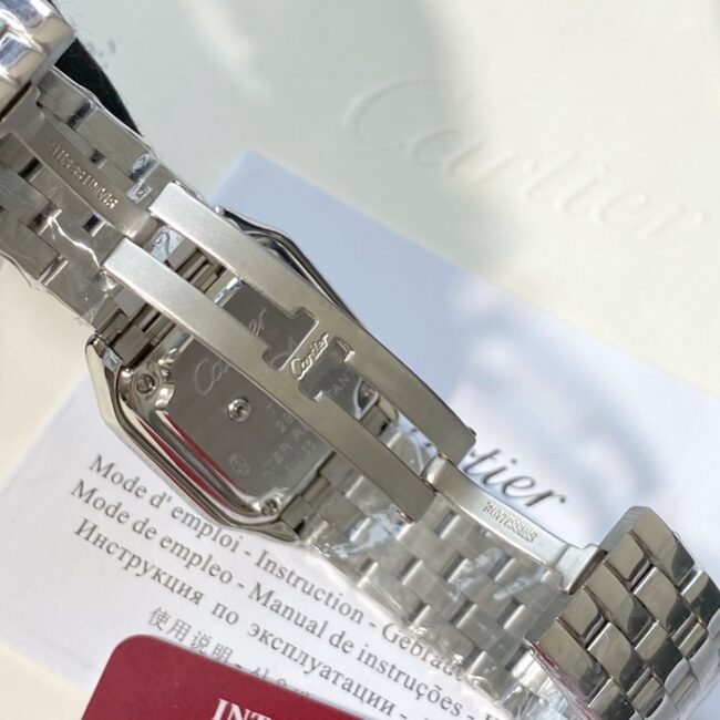 top-tier watch Cartier women's white dialsteel bracelet cheetah series quartz watch clasp picture