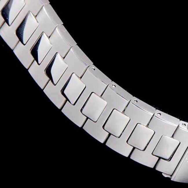 top-tier watch Patek Philippe men's black dial white steel bracelet5726 series watch clasp picture