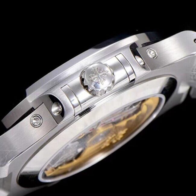 top-tier watch Patek Philippe men's white dialsteel bracelet5726 series watch side view