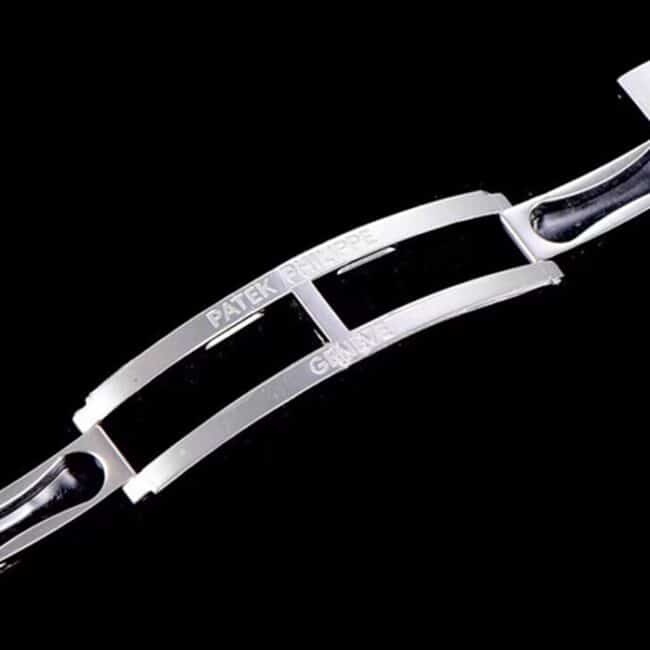 top-tier watch Patek Philippe men's white dialsteel bracelet5726 series watch clasp picture