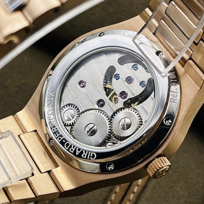 top-tier watch Girard-Perregaux men's white dial gold belt laurel series tourbillon watch movement picture