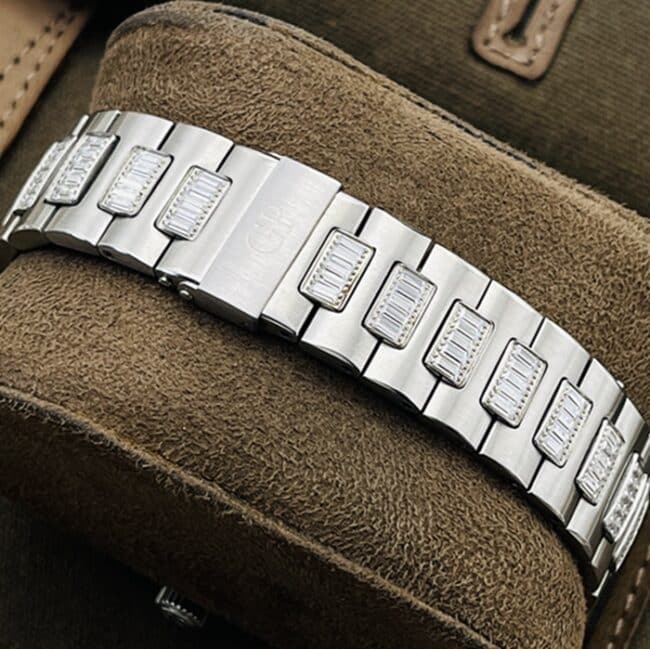 Top-tier watch Girard-Perregaux men's white dialsteel bracelet Laurel series tourbillon mechanical watch clasp picture