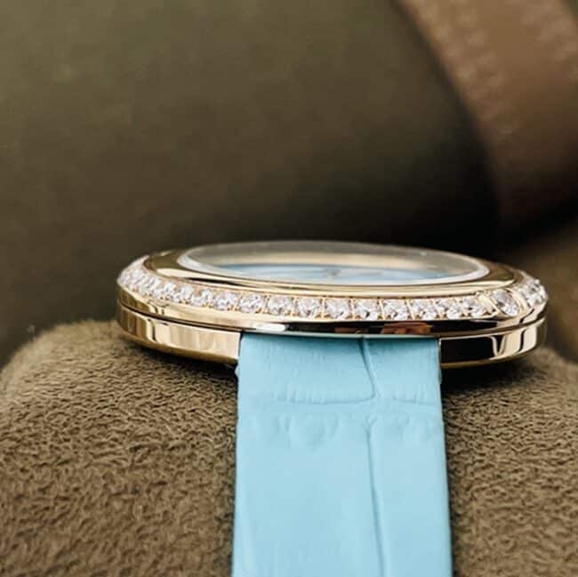 top-tier watch Countess blue dial blue belt time series watch detail shots