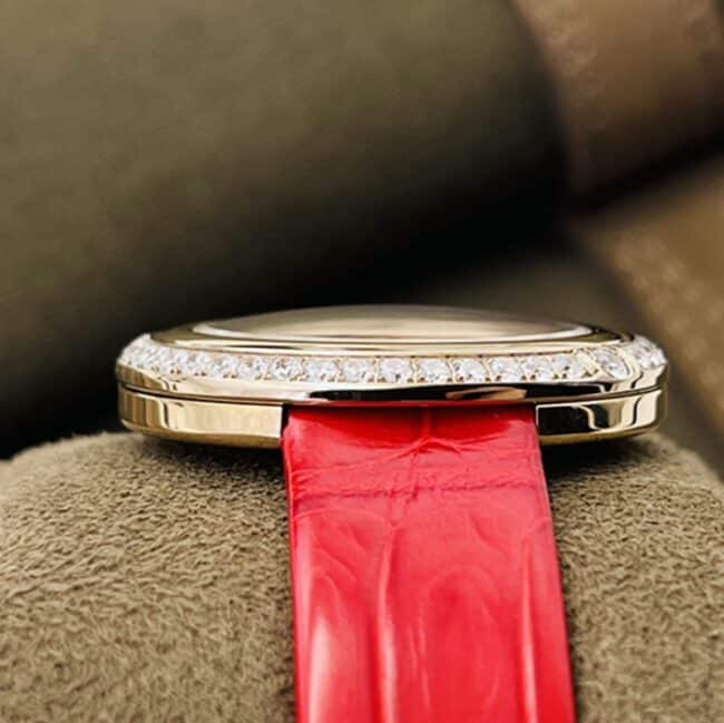 top-tier watch Piaget men's V3 upgraded version red plate red strap time series watch detail shots