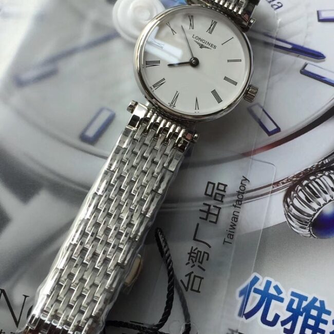 TW Factory Top Longines Men's White Dial Steel Bracelet La Grande Classique Watch Front View