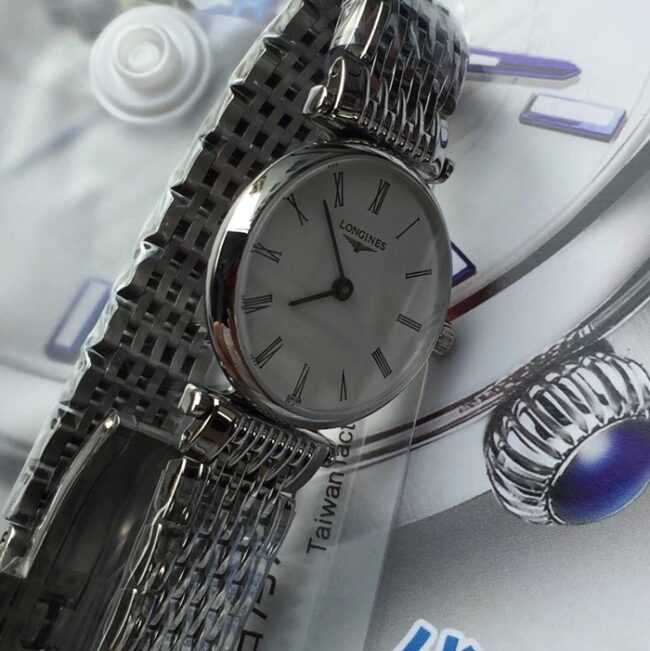 TW Factory Top Watch Longines Men's White Dial Steel Band La Grande Classique de Longines Series Watch Side View