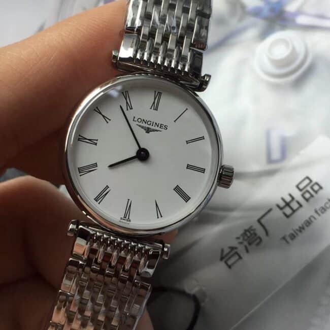 TW Factory Top Longines Men's White Dial Steel Bracelet La Grande Classique Watch Front View