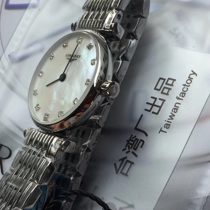TW factory top-tier watch Longines women's white dialsteel bracelet Jialan series watch detail shots